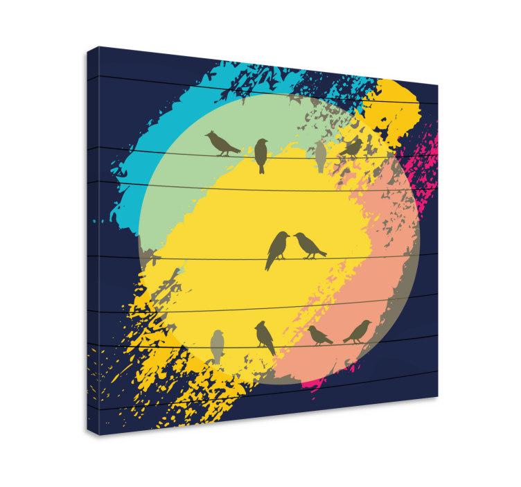 Cuadro aves Pintar rayas y - TenVinilo