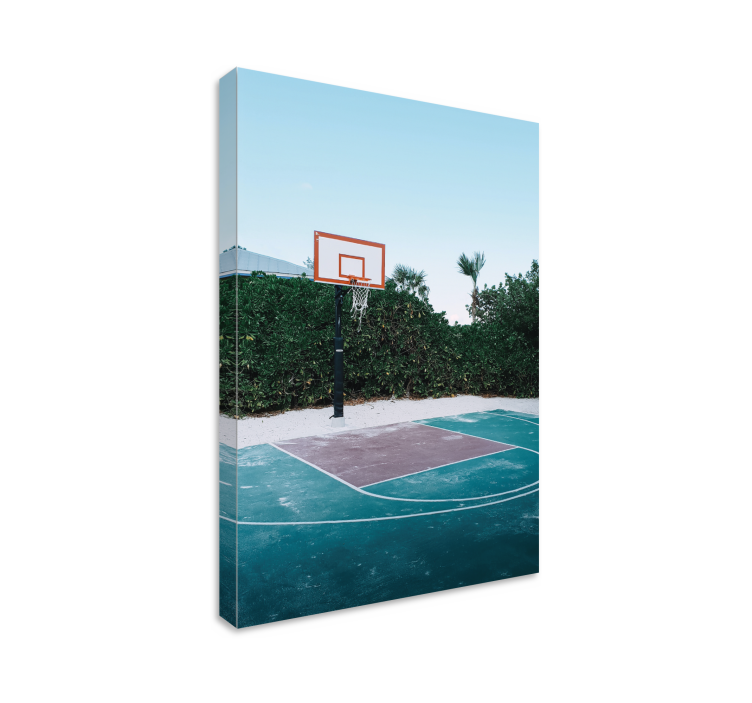 Cuadro casa Cancha de baloncesto simple - TenVinilo