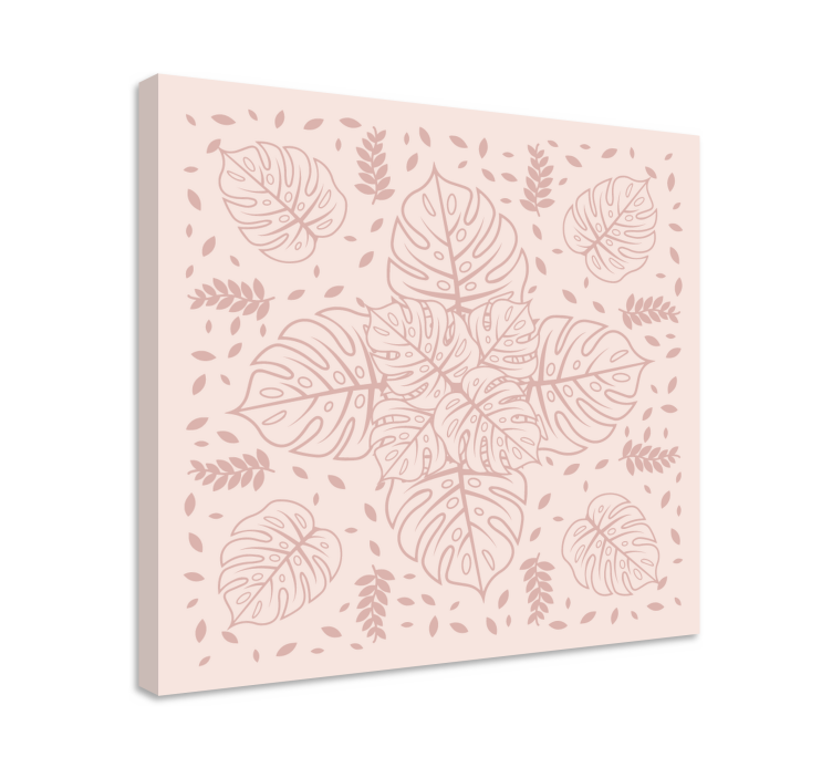 Cuadro plantas patrón de monstera botánica - TenVinilo