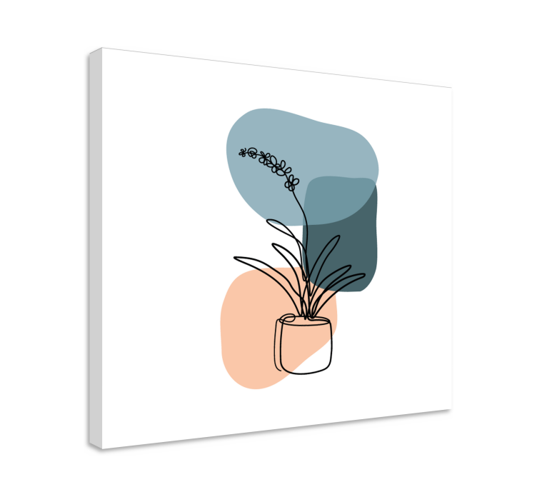 Cuadro de flores Increíble diseño de orquídeas minimalista. - TenVinilo