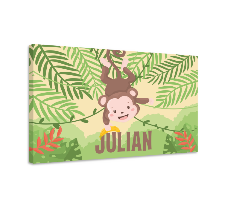 Cuadro de dinosaurios diversión de monos colgantes - TenVinilo