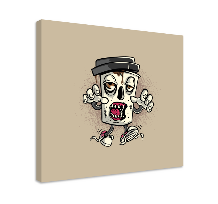 Cuadro decorativo videojuego cubo de basura zombie - TenVinilo