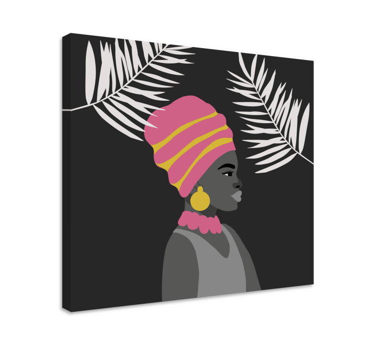 Cuadro moderno Mujer africana estilo graffiti - TenVinilo