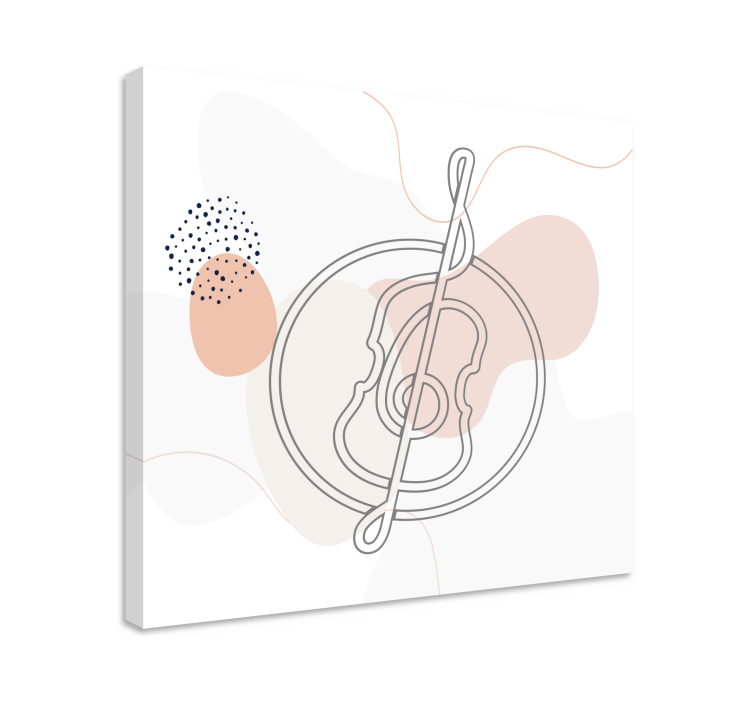 Cuadro musical Diseño de violonchelo de arte lineal - TenVinilo