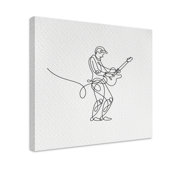 Cuadro musical Guitarra elegante minimalista - TenVinilo