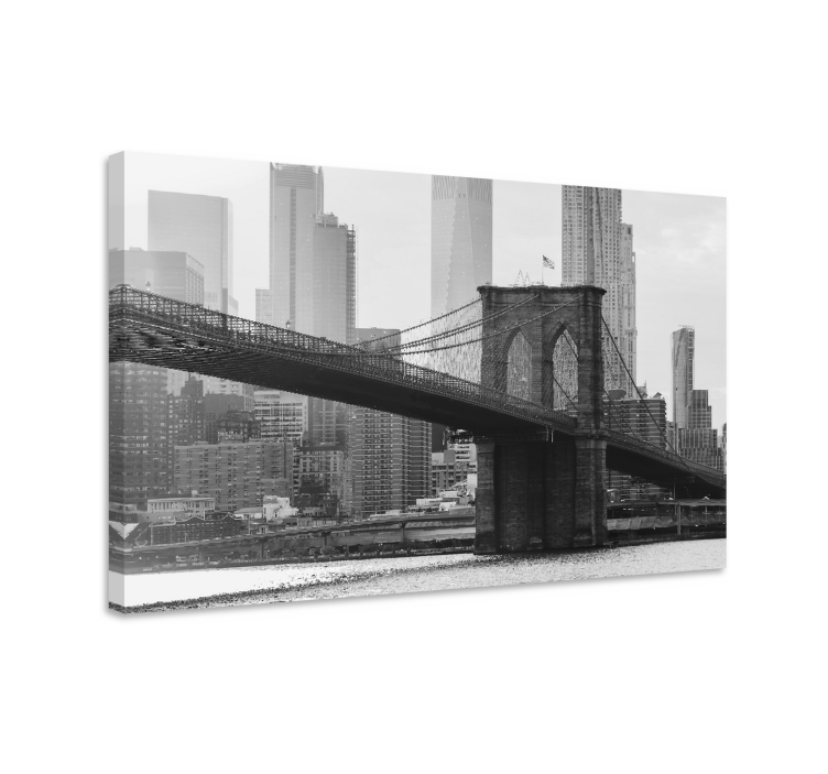 Cuadro ciudades Brooklyn en blanco y negro - TenVinilo