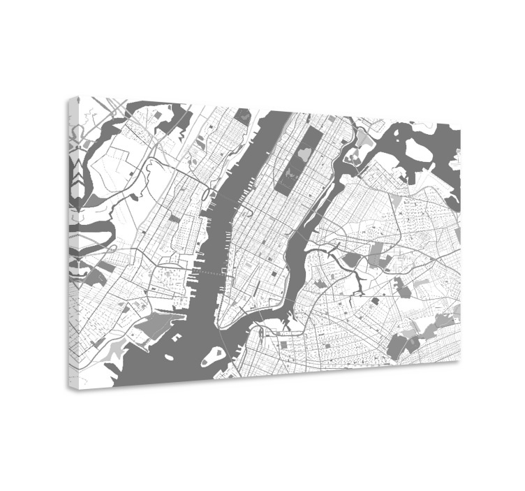 Cuadro ciudades Mapa de nueva york - TenVinilo
