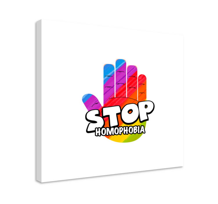 Cuadro frase detener la homofobia - TenVinilo