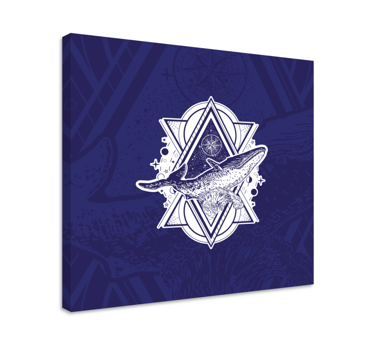 Cuadro de marineros diseño de ballena astral - TenVinilo