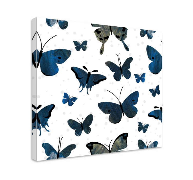 Cuadro mariposas Ala de mariposa azul brillo - TenVinilo