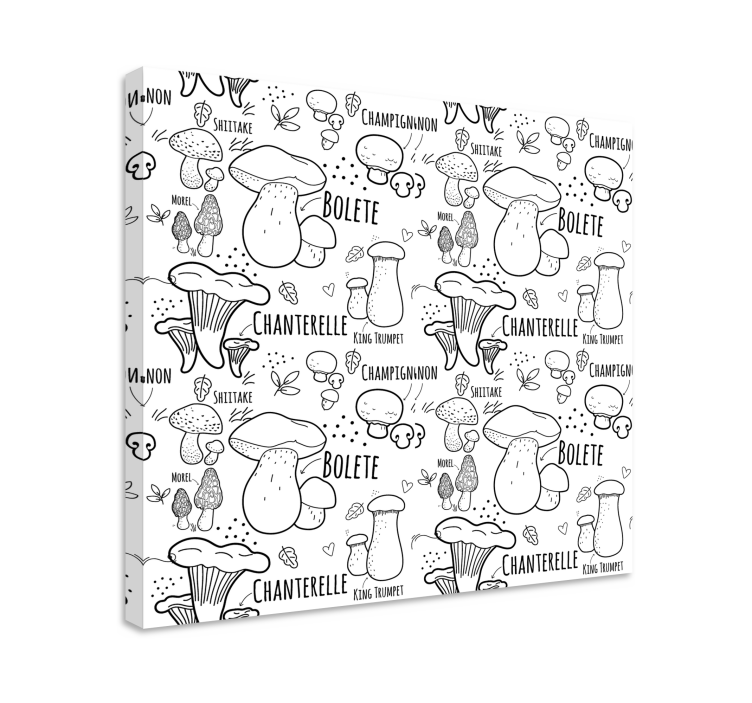 Cuadro para oficina Lista de hongos comestibles - TenVinilo