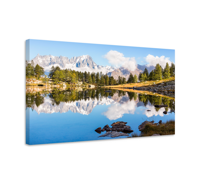 Cuadro paisajes reflejo de montaña - TenVinilo