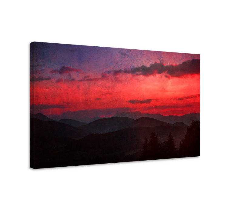 Cuadro paisajes Colores estéticos oscuros del atardecer - TenVinilo