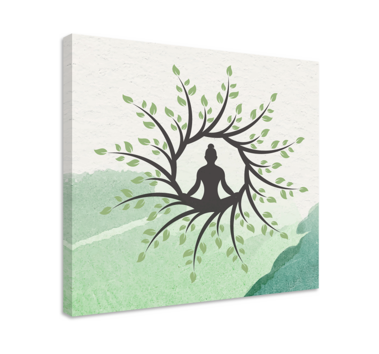 Cuadro casa Pose de árbol de yoga - TenVinilo