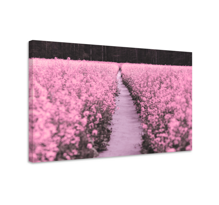 Cuadro de flores sendero entre flores - TenVinilo