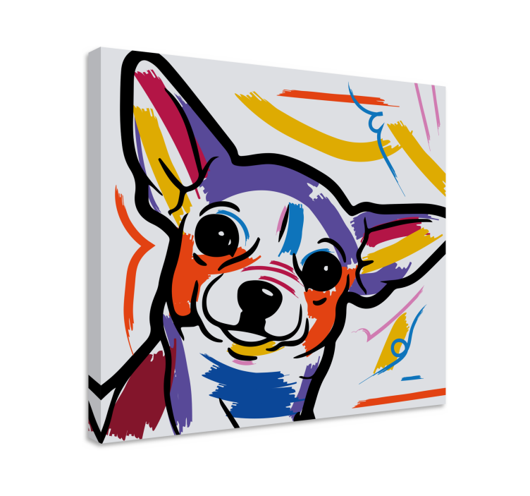 Cuadro de perro arte canino colorido - TenVinilo
