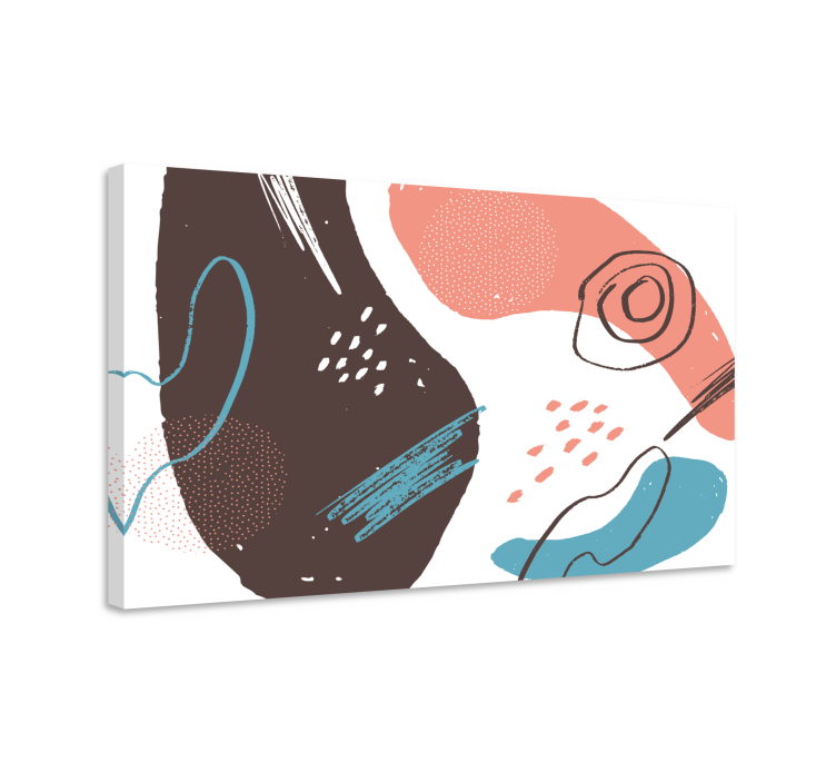 Cuadro abstracto formas artísticas dinámicas - TenVinilo