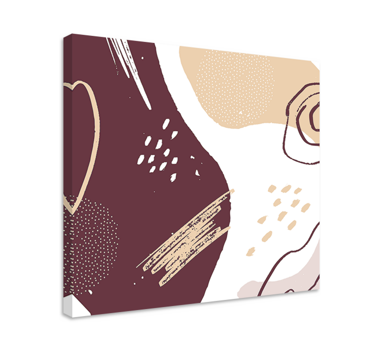 Cuadro para salón Pincel decoración formas pastel - TenVinilo