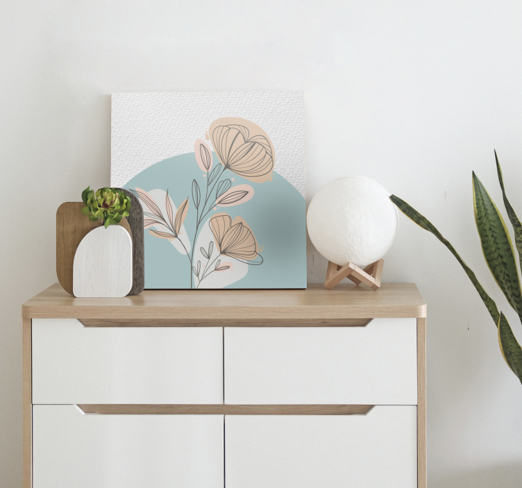 Cuadro de flores arreglo elegante y estilizado - TenVinilo