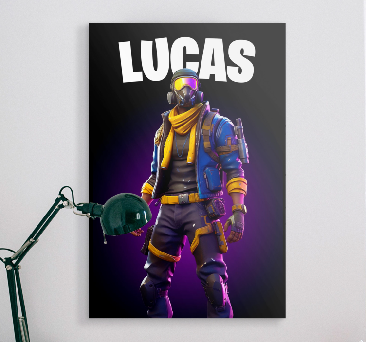 Cuadro decorativo videojuego guerrero con anteojosGuerrero con ga - TenVinilo