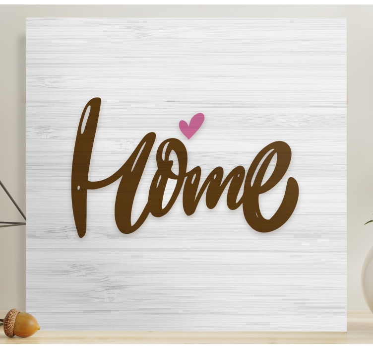 Cuadro frase Casa blanca vintage sobre tabla de madera - TenVinilo