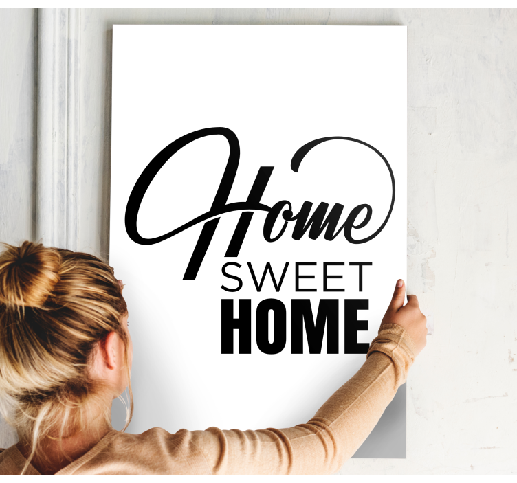 Cuadro frase Hogar dulce hogar minimalista - TenVinilo
