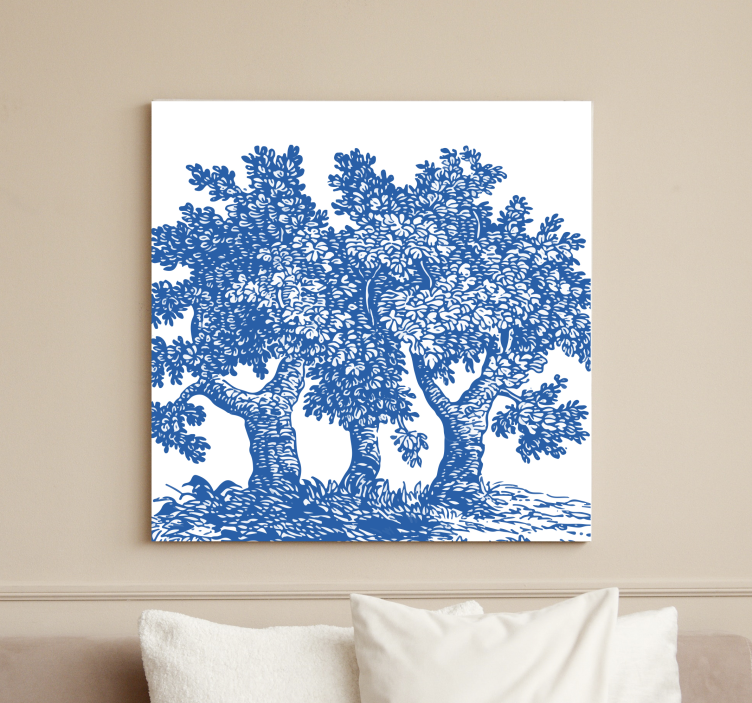 Cuadro árboles árbol mágico azul - TenVinilo