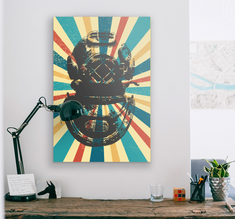 cuadro de buzo vintage - TenVinilo