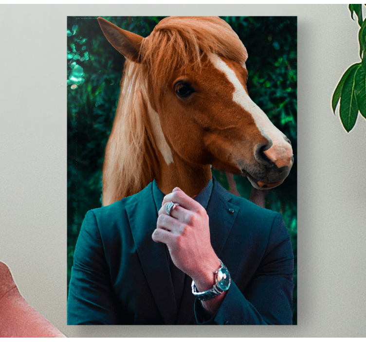 Cuadro caballos retrato de cabeza de caballo - TenVinilo