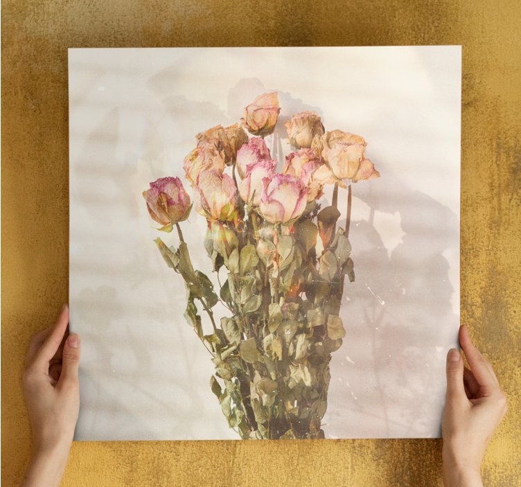 Cuadro de flores ramo de rosas - TenVinilo