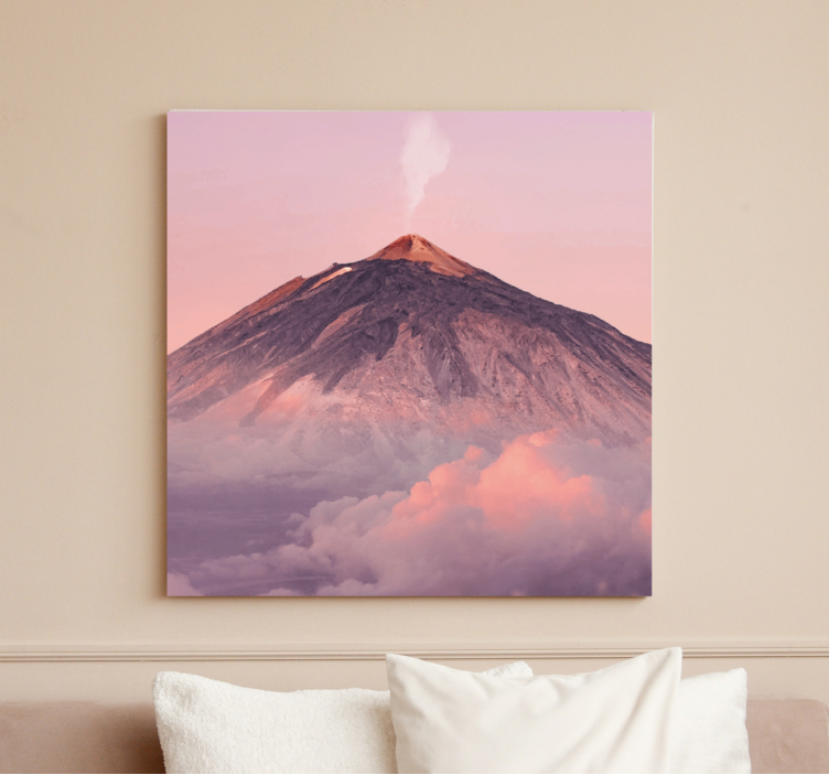 Cuadro paisajes Fotografía estética del pico del volcán - TenVinilo