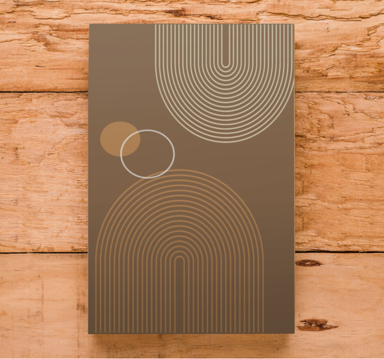 Cuadro moderno Cálidos arcos geométricos - TenVinilo