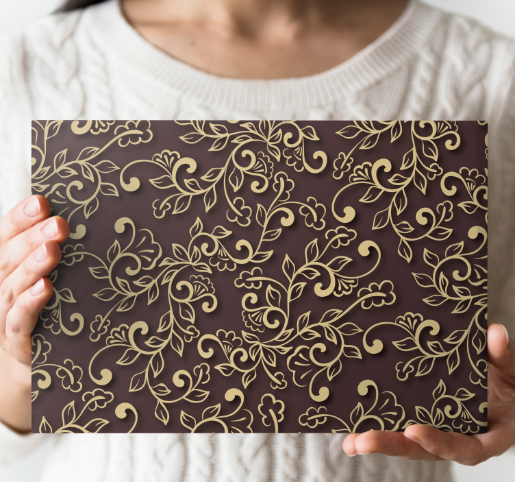 Cuadro moderno Estilo de hojas de árbol dorado - TenVinilo