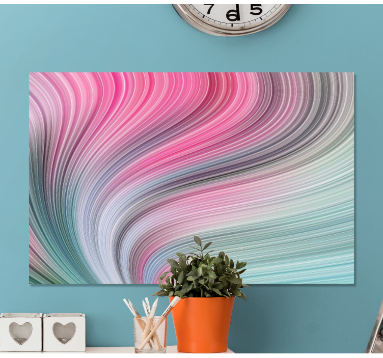 Cuadro moderno Rayas diagonales artísticas multicolores - TenVinilo