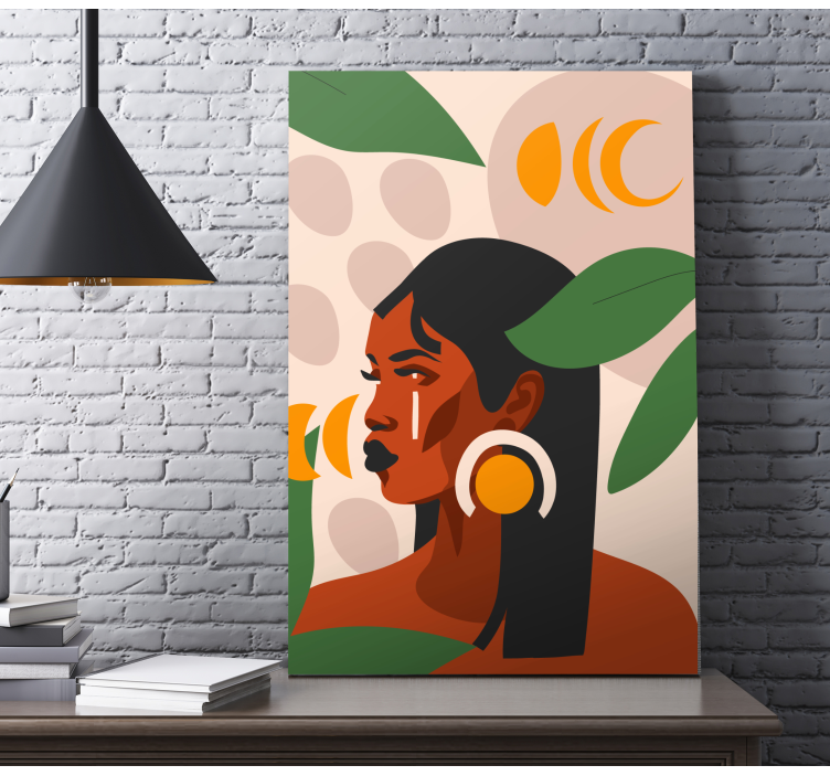 Cuadro para dormitorio Hermosa mujer étnica - TenVinilo