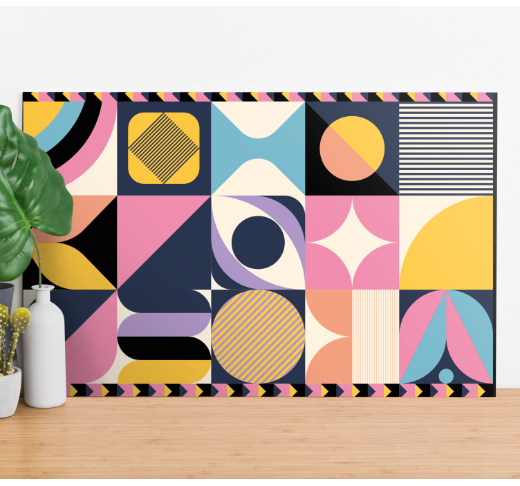 Cuadro geométrico Pintura de varias figuras - TenVinilo