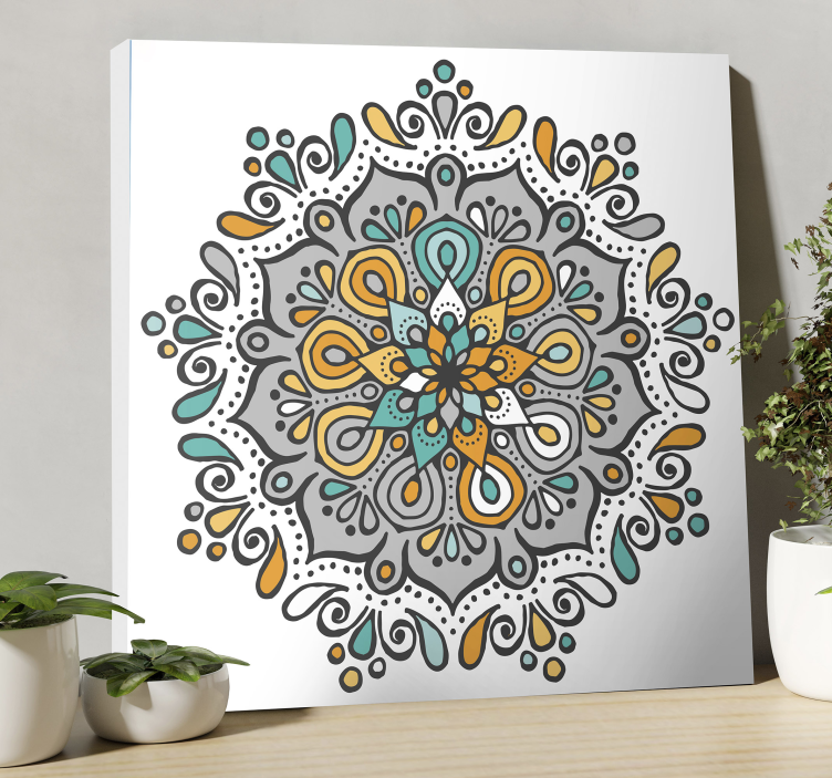 Cuadros mandala con forma floral - TenVinilo