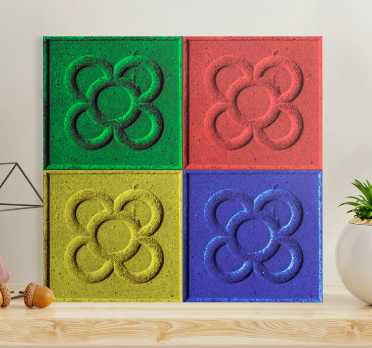 Cuadro para salón azulejos de arte pop - TenVinilo