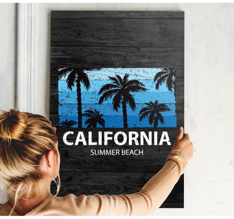 Cuadro para salón Cartel de playa de verano de california - TenVinilo