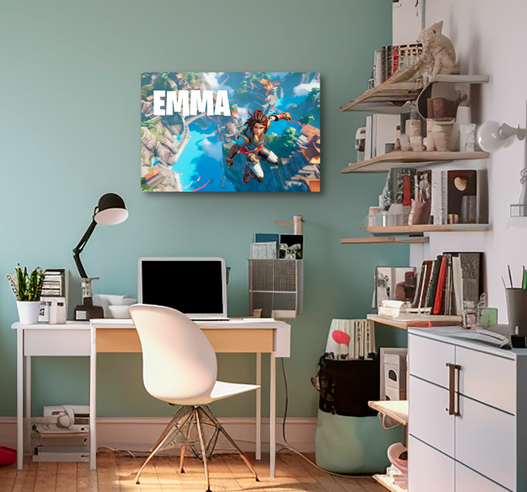 Cuadro decorativo videojuego saltar al vacío - TenVinilo