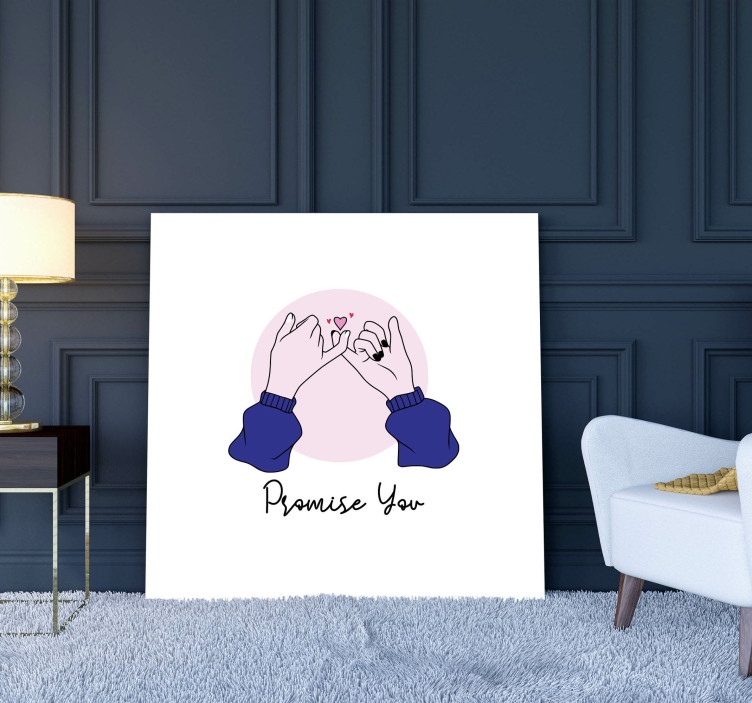 Cuadro para recibidor tomados de la mano - TenVinilo