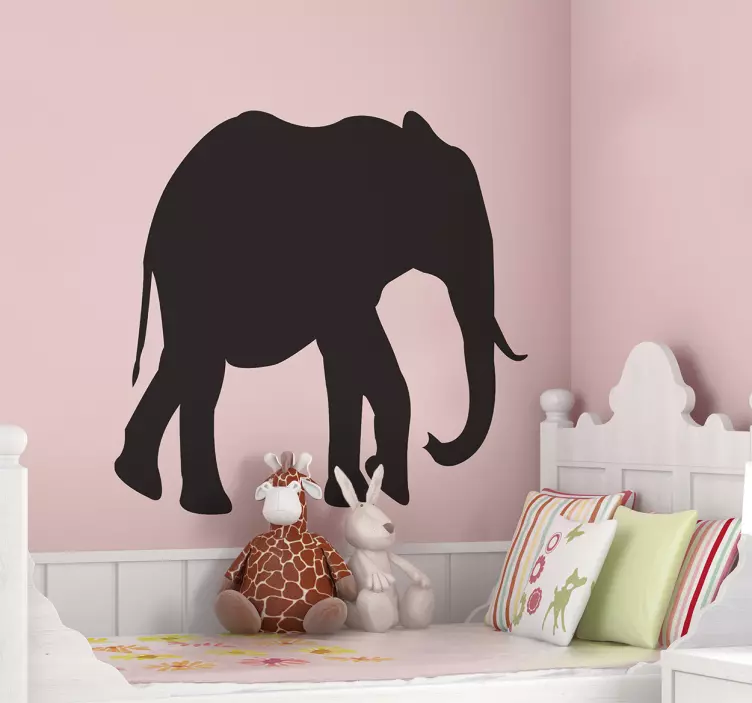 Vinilo pizarra silueta elefante - TenVinilo