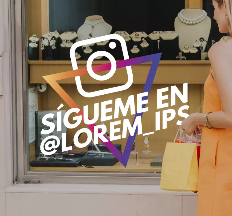 Vinilo para negocio sígueme en instagram - TenVinilo