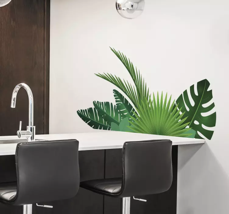 Vinilo planta hojas tropicales - TenVinilo