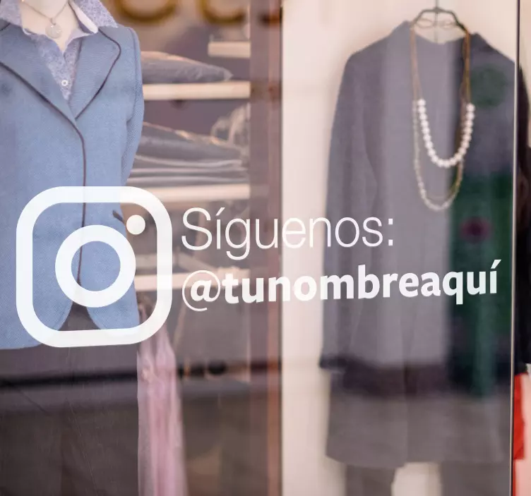 Vinilo escaparate síguenos en instagram - TenVinilo