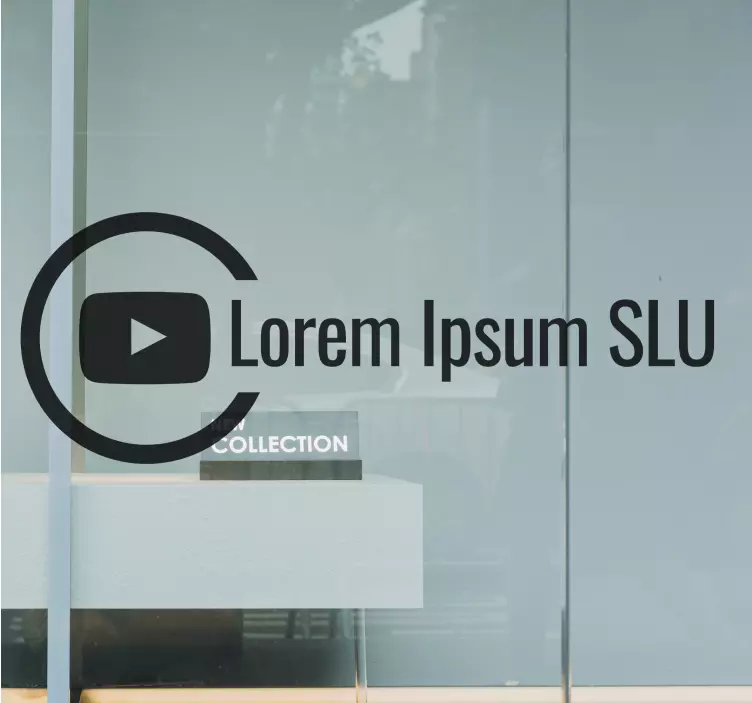 Vinilo escaparate emblema de marca del canal - TenVinilo