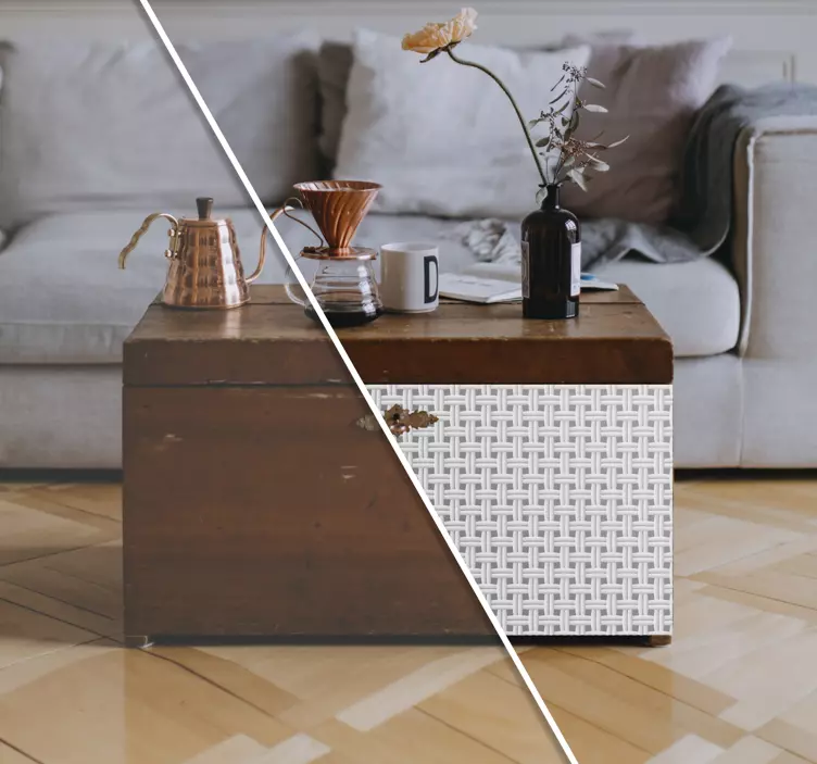 Vinilo para mueble patrón de textura tejida - TenVinilo