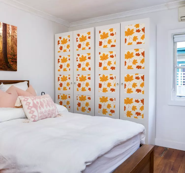 Vinilo para mueble patrón otoño - TenVinilo