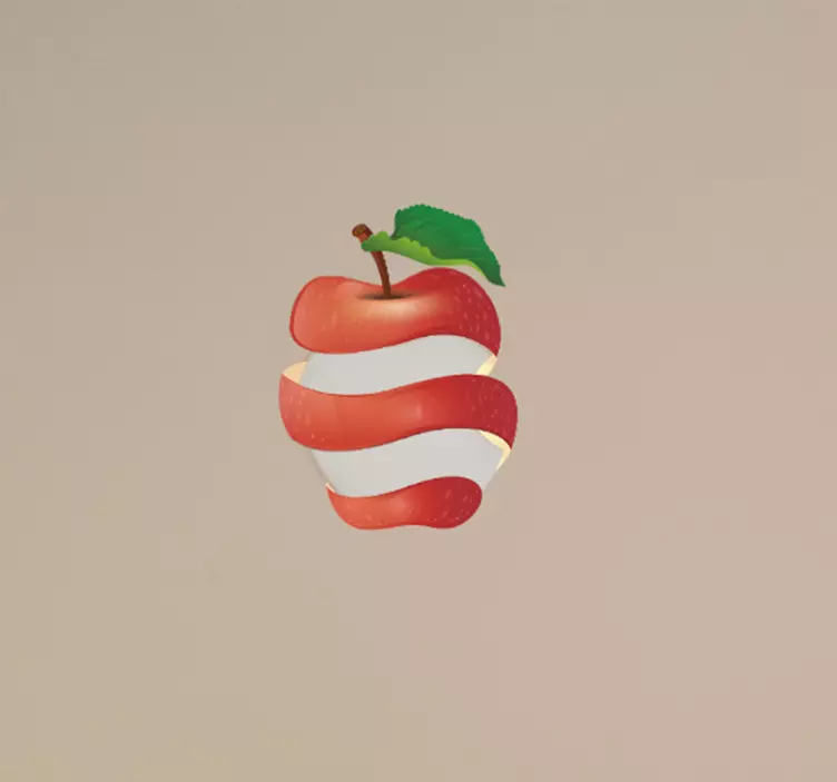 Vinilo de fruta Cáscara de manzana macbook - TenVinilo