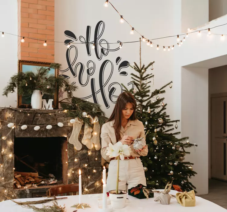 Pegatinas de navidad Hohoho navidad - TenVinilo